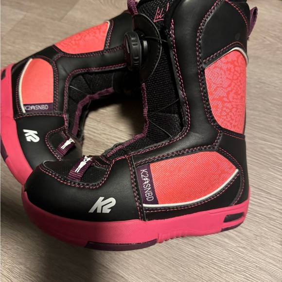 K2 Lil Kat Junior Size 13 K Light Up Soles Snowboard Boa Boots -$85 - Picture 3 of 7